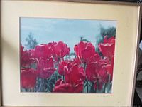Front view showing photograph, mat, frame, artist signature