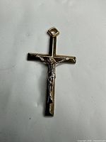 Front view of gold-filled crucifix pendant