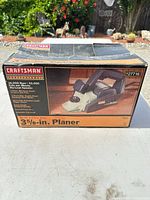 Box front displaying Craftsman 3-5/8 in planer model 927716