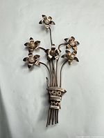 Full view of pierced sterling bouquet brooch
