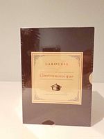 Front of sealed Larousse Gastronomique slipcase