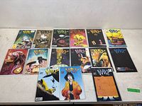 All 15 sleeved The Maxx comics laid out