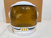 Front view showing amber visor and helmet front detailing