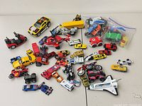 Top view of entire assortment spread on table