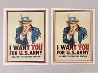 Front view of the two identical posters side by side