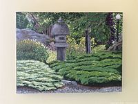 Front view of acrylic landscape painting