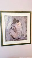 Full view of framed Picasso Blue Nude print
