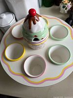 carousel with bowls and sprinkle container assembled