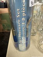 Front of sealed tube showing 12pcs Flatware Set label