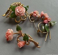 Three brooches showing overall designs