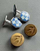 Front view of both pairs showing designs