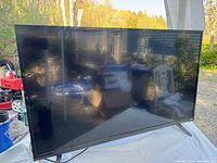 Front view of Vizio 39-inch TV on stand