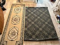 Both rugs side-by-side showing full designs and relative sizes