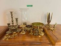 Grouped view showing all 14 brass items together