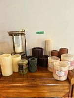 Overview of entire lot showing lantern and majority of candles