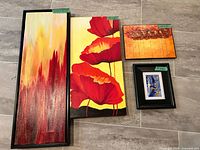 Group shot of all four framed canvases