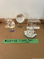 Group shot of all crystal pieces