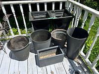 overview of all seven planters on deck