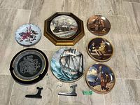 All seven plates with three stands overview