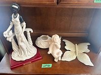 Shelf view showing all four items together