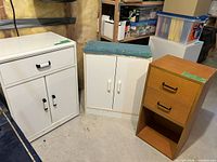 Group shot of all three cabinets