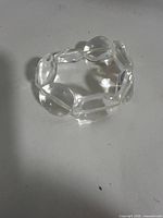 Top view of clear bead stretch bracelet