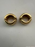 Front view of both hoop earrings closed