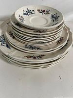 Stacked set showing plate sizes and pattern