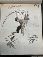 Top onion-skin overlay with red pencil arrows, notes and added brush strokes