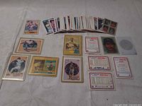 Overview of lot showing sleeved highlight cards, loose stack of additional cards