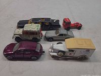 Six vehicles grouped overview