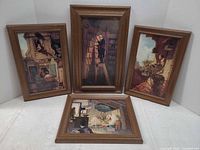 All four framed prints displayed together