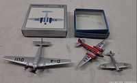 All three airplanes with Schabak box and inner sleeve displayed