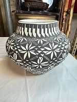 Full view of vase showing geometric pattern and shape