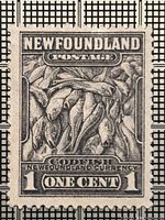 Front of 1932 Newfoundland 1-cent Codfish stamp