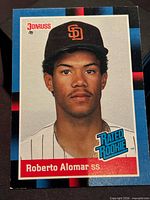 Front of the 1988 Donruss Roberto Alomar Rated Rookie card