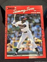 Front of 1990 Donruss Sammy Sosa card #489