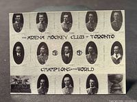 Front of Captain Highliner Centennial Series card showing Toronto Arenas player collage