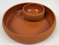 Top view showing complete chip and dip bowl