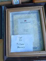 Two-tone wood 8.5x11 frame with document placeholder