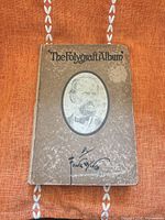 Front cover showing title, portrait illustration and author name, mottled foxing
