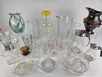 Full group shot showing entire assortment of glassware