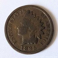 Obverse showing 1895 date and Indian Head bust