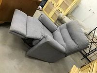 Recliner fully extended showing footrest and overall style