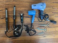 Group shot of all items laid out on wood surface