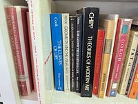 Row of art and design books including geometry, modern art theory and color reference titles