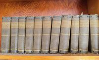 Row of 13 matching John Ruskin volumes