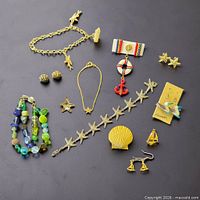 Group shot of entire nautical jewelry lot
