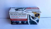 Front of Black+Decker retail box showing product image and features