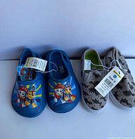 Both pairs of kids slip-on shoes side by side